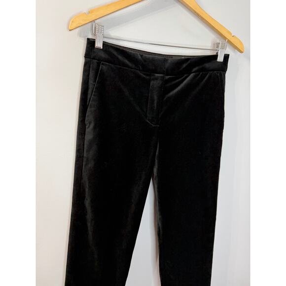 J. Crew Kate Slim-fit Pant Black Velvet Womens 0 Casual Wardrobe Classic Holiday - Picture 7 of 12